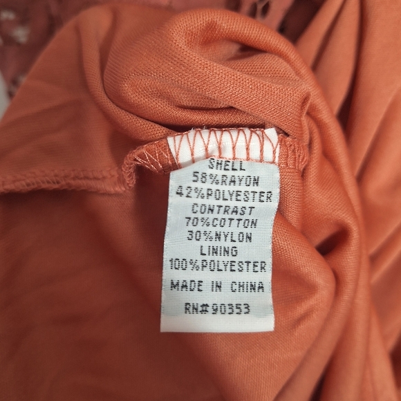 J Gee Cottagagecore Maxi Dress Lace Trim Short Sleeve Wedding Western Medium - Picture 9 of 13